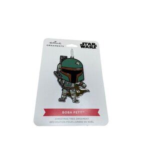HALLMARK BOBA FETT Star Wars 3in Flat Enamel Coated Metal Tree Ornament